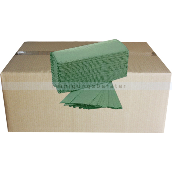 Papierhandtücher 5000 Blatt recycling grün 25x23 cm