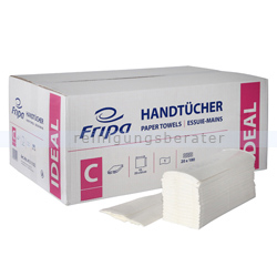 Papierhandtücher Fripa Ideal 3600 Blatt hochweiß 25x33 cm