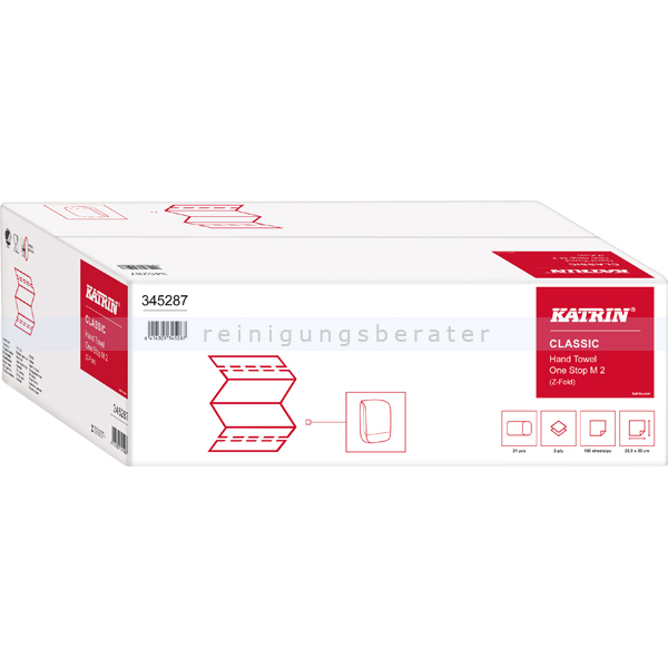 Papierhandtücher KATRIN One Stop Classic M2 weiß