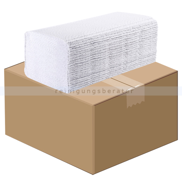 Papierhandtücher V 3200 Blatt weiß 25x20 cm, Recycling