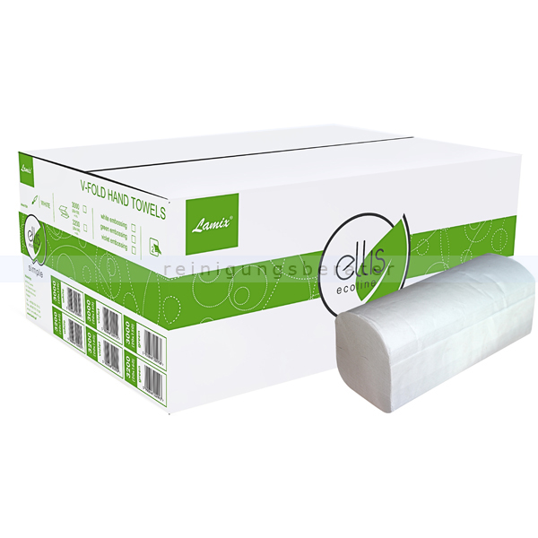 Papierhandtücher V Ellis Eco 3200 Blatt weiß 24 x 21 cm
