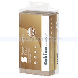 Papierhandtücher Wepa Satino PureSoft soft beige 24x23 cm