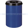 Papierkorb (feuersicher) rund 110 L blau-schwarz