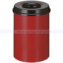 Papierkorb (feuersicher) rund 110 L rot-schwarz