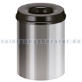 Papierkorb (feuersicher) rund 15 L aluminium-schwarz