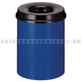 Papierkorb (feuersicher) rund 15 L blau-schwarz