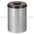 Papierkorb (feuersicher) rund 30 L aluminium-schwarz