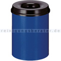 Papierkorb (feuersicher) rund 30 L blau-schwarz