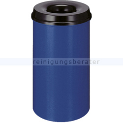 Papierkorb (feuersicher) rund 50 L blau-schwarz