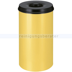 Papierkorb (feuersicher) rund 50 L gelb-schwarz