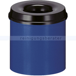 Papierkorb (feuersicher) rund 80 L blau-schwarz