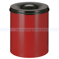 Papierkorb (feuersicher) rund 80 L rot-schwarz