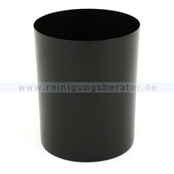 Papierkorb aus Stahl 20 L Schwarz