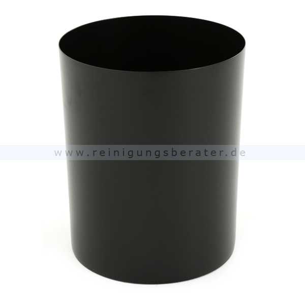 Papierkorb aus Stahl 20 L Schwarz