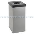 Papierkorb Carro Flame 110 L Aluminium Grau, Schwarz