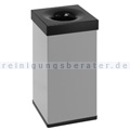 Papierkorb Carro Flame 55 L Aluminium Grau-Schwarz