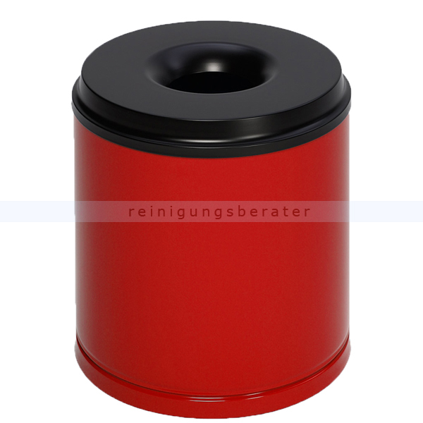 Papierkorb VAR Mülleimer feuersicher Stahlblech 30 L rot