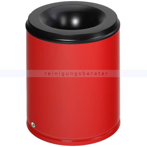Papierkorb VAR Mülleimer feuersicher Stahlblech 80 L rot