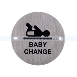 Piktogramm Simex für Baby-Wickelräume Edelstahl