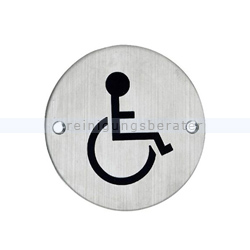 Piktogramm Simex für Behinderten-Toiletten Edelstahl
