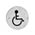 Zusatzbild Piktogramm Simex für Behinderten-Toiletten Edelstahl