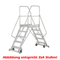 Podestleiter Krause STABILO 2x3 Stufen beidseitig besteigbar