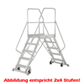 Podestleiter Krause STABILO 2x5 Stufen beidseitig besteigbar