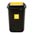 Zusatzbild Push-Deckeleimer Quatro 12 L, gelb mit Aufdruck Kunststoff