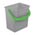 Zusatzbild Putzeimer für Reinigungswagen 6 L grau mit grünem Henkel