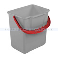 Putzeimer für Reinigungswagen 6 L grau mit rotem Henkel