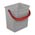 Zusatzbild Putzeimer für Reinigungswagen 6 L grau mit rotem Henkel