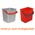 Zusatzbild Putzeimer für Reinigungswagen Sprintus 4 L rot