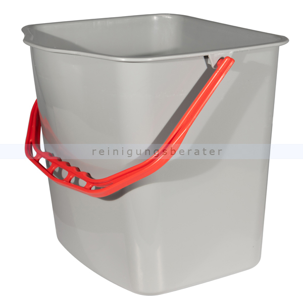 Putzeimer Sprintus Kunststoff 27 L grau mit rotem Henkel