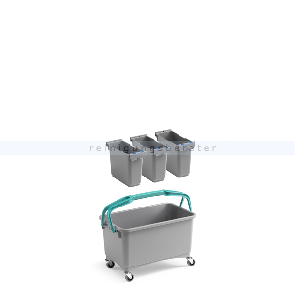 Putzeimer TTS Eroy E09 Mehrzweckeimer mit Lenkrollen 28 L