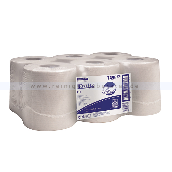 Putztuchrolle Kimberly Clark WYPALL L10 AIRFLEX RCS weiß