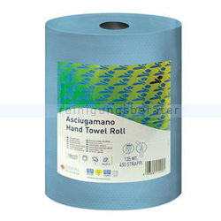 Putztuchrolle Orgavente Rotolo blau 2-lagig 135 cm