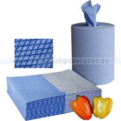 Putztuchrolle WIPEX-FSW blau Lebensmittelbereich, 30 x 38 cm