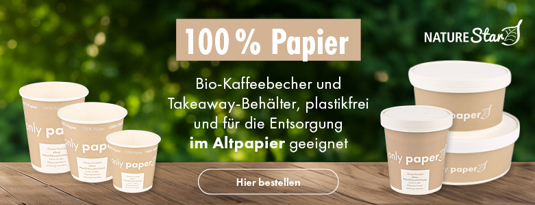 Trinkbecher NatureStar BIO Pappe - bei www.reinigungsberater.de