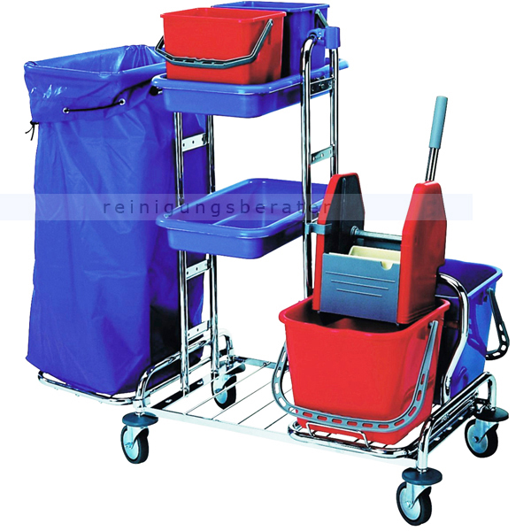 Hygienewagen Reinigungswagen Putzwagen/ Servicewagen/ Systemwagen/ Chrom/