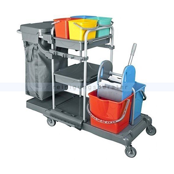 Reinigungswagen RMV Systemwagen PE Prince 2 x 18 L