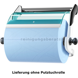 Rollenhalter Tork für Putztuchrolle, Wandhalter weiß/türkis