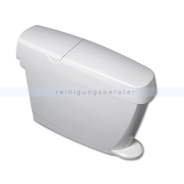 PL washroom P + L Systems Washroom Sanibin Sanitärbehälter 15 L weiß kompakte und platzsparende Damenhygiene Lösung FHB15W