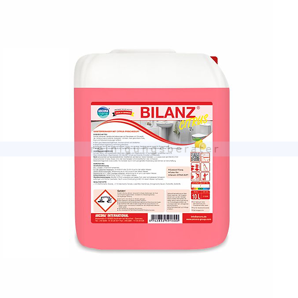 Sanitärreiniger Arcora Bilanz Citrus 10 L mit Frischeduft