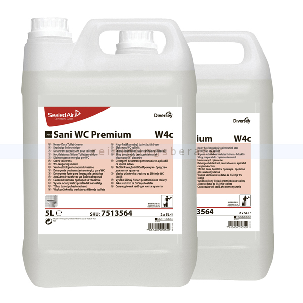 Sanitärreiniger Diversey Taski Sani WC Premium W4c 2 x 5 L