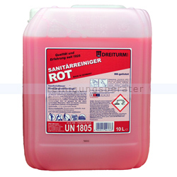 Sanitärreiniger Dreiturm Rot 10 L