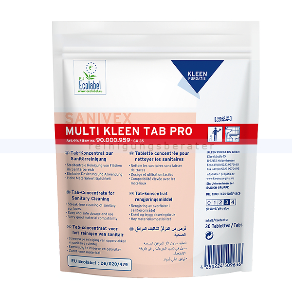 Sanitärreiniger Kleen Purgatis Sanivex Kleen Tab Pro