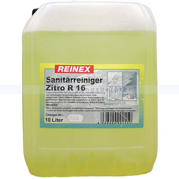 Sanitärreiniger Reinex R16 Badreiniger Zitro 10 L