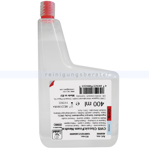 Schaumseife CWS Konzentrat neutral, farblos 400 ml