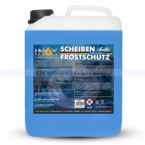 INOX Scheibenfrostschutz 10 L Kanister für bis zu -35 °C Frostschutz bis -35 °C für die Scheibenwaschanlage 4012302