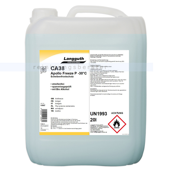 Scheibenfrostschutz mit Citrusduft 20 L bis -30 °C